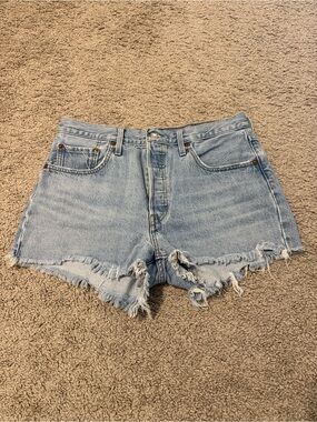 Levi's Light Wash Denim Cutoff Shorts